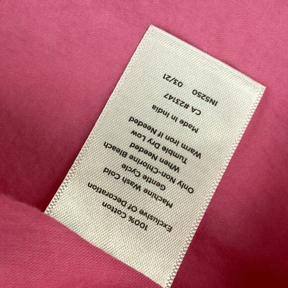 Talbots Pink Embroidered Parrot Boho Tropical Cotton Lightweight Top XL Pink - Picture 6 of 8